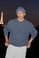 Alo Yoga Domain Rib Knit Crew Sweater - Bluestone