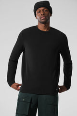 Alo Yoga Double Take Long Sleeve Crew - Black