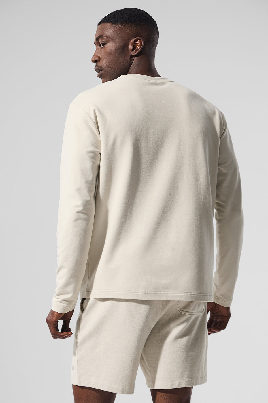 Alo Yoga Double Take Long Sleeve Crew - Bone