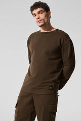 Alo Yoga Double Take Long Sleeve Crew - Espresso