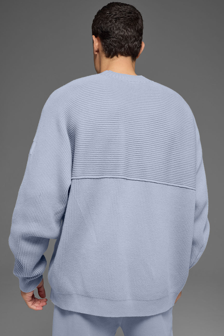 Alo Yoga Domain Shift Rib Knit Sweater Crew - Winter Frost