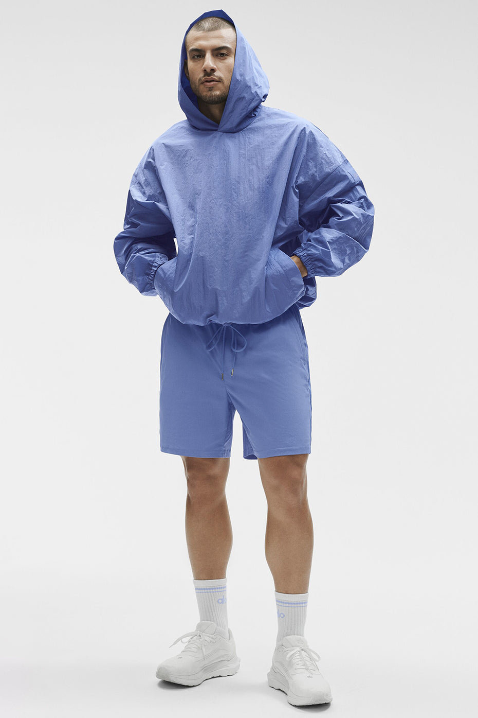 Alo Yoga Axis Hooded Pullover - Provence Blue