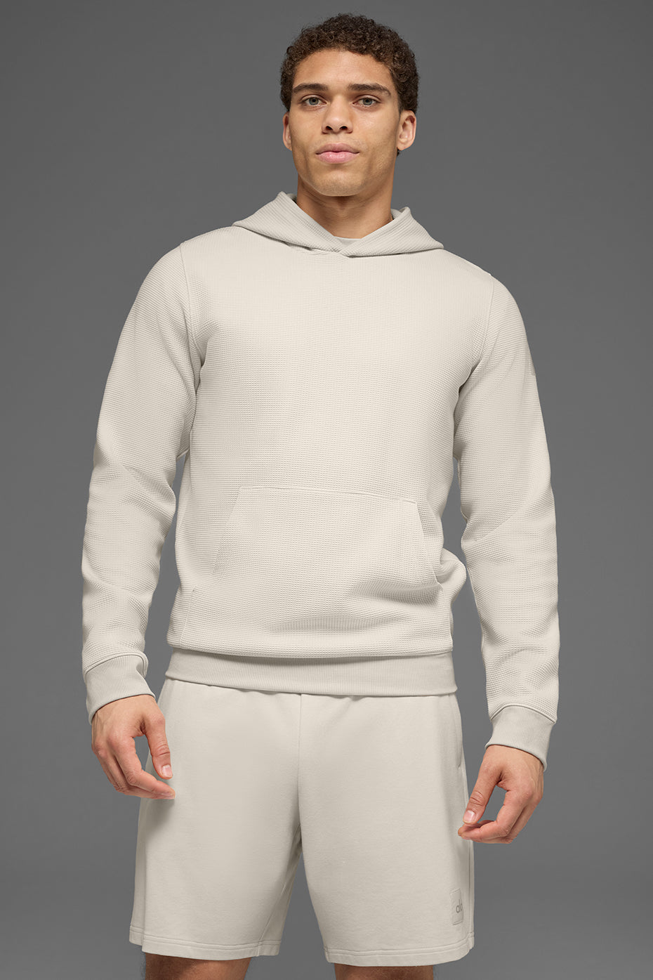 Alo Yoga Waffle Lounge Hoodie - Bone