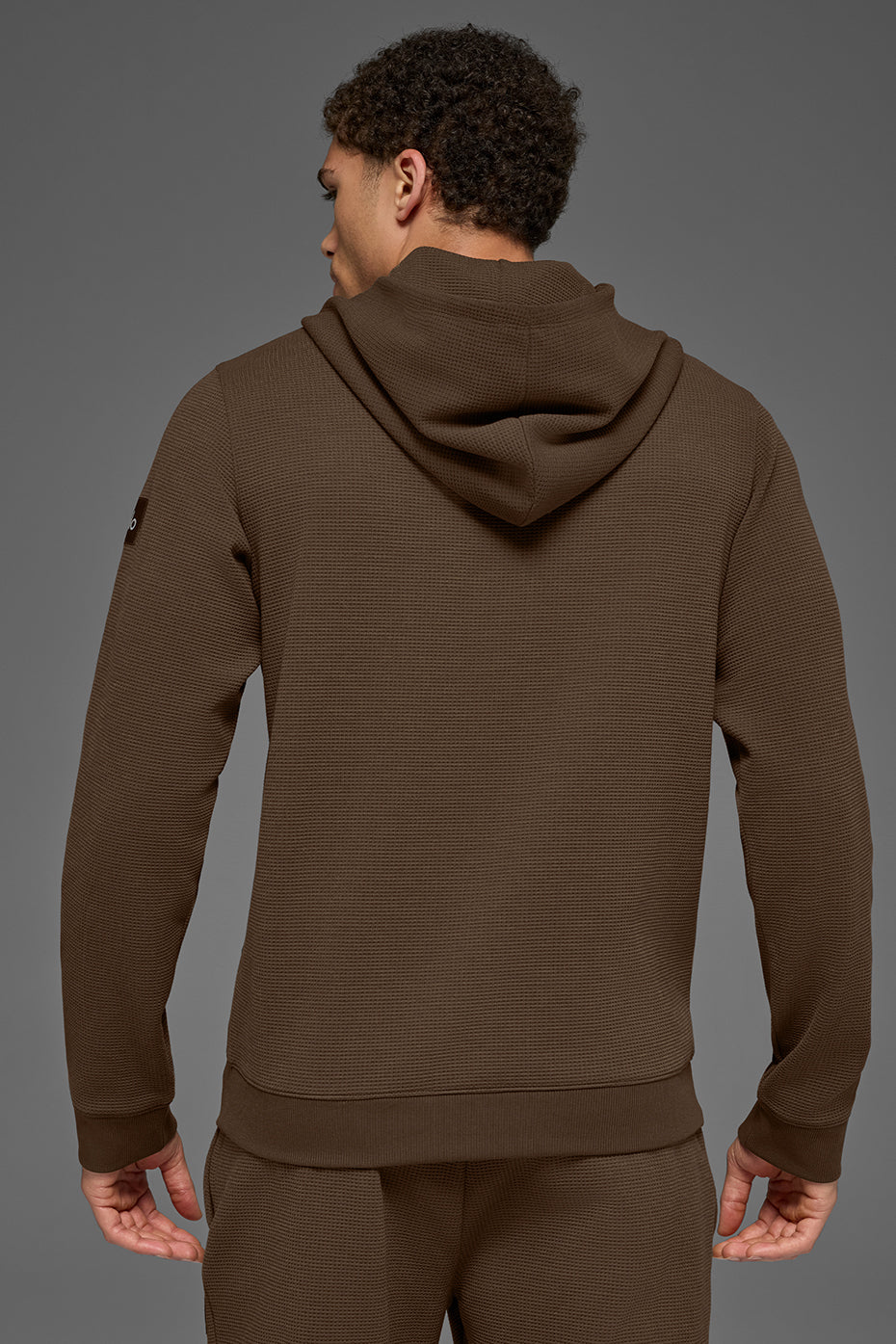 Alo Yoga Waffle Lounge Hoodie - Espresso