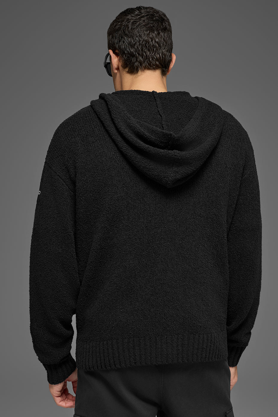 Alo Yoga Textured Knit Hoodie - Black