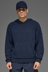 Alo Yoga Textured Knit Hoodie - Navy