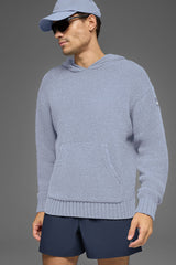Alo Yoga Textured Knit Hoodie - Winter Frost