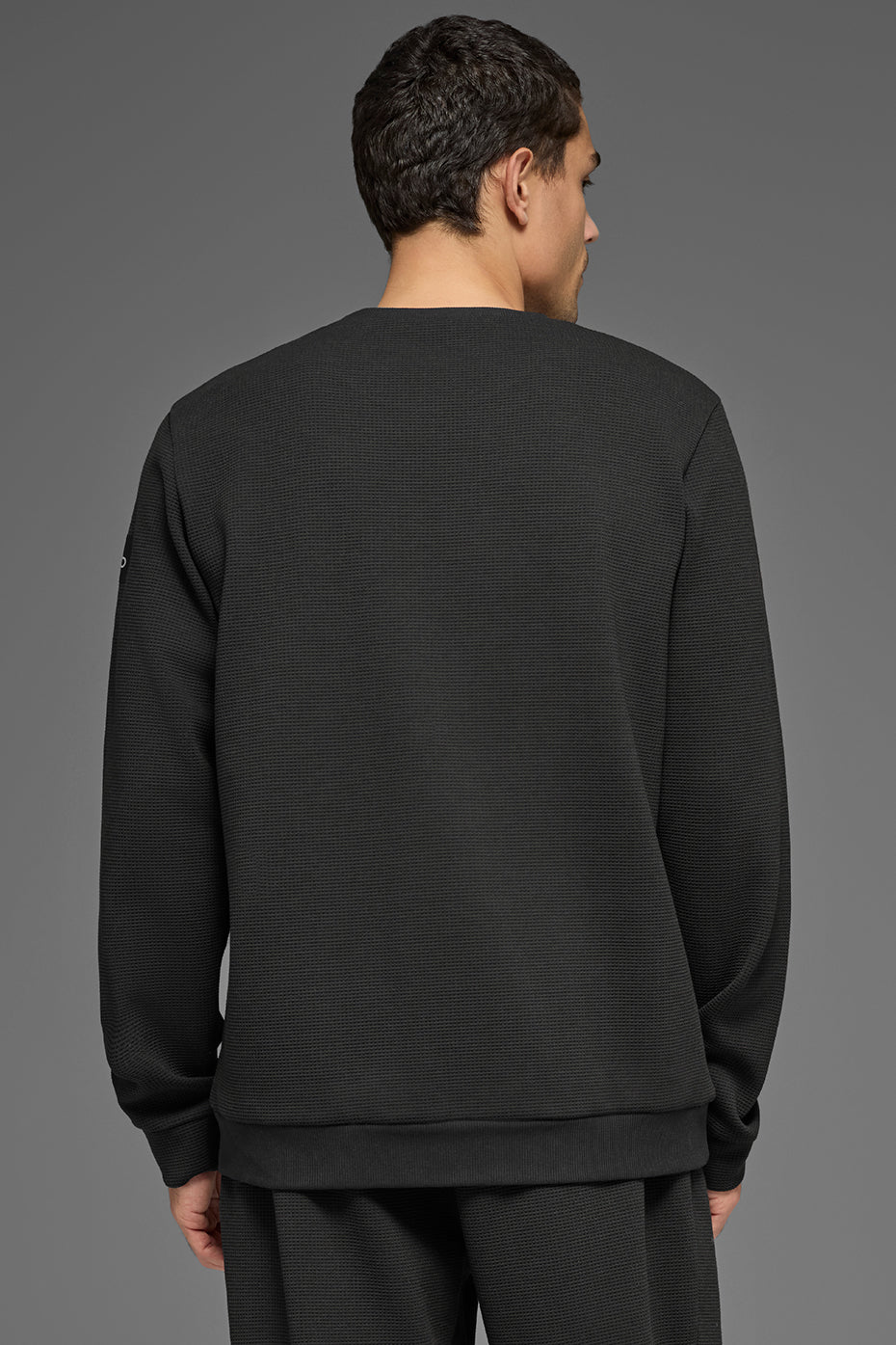 Alo Yoga Waffle Lounge Long Sleeve Crew - Black