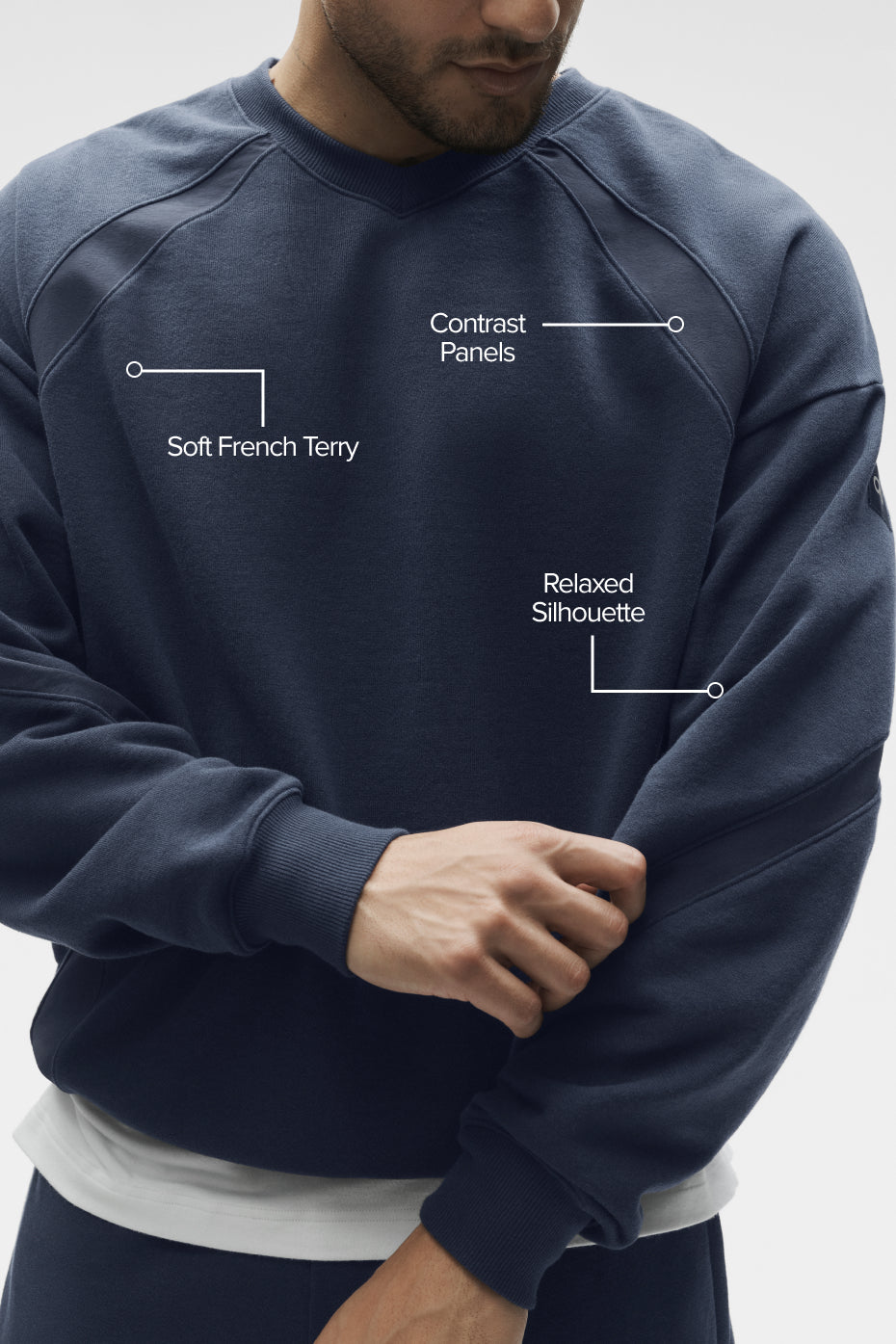 Alo Yoga Field Crew Neck Sweatshirt - Navy