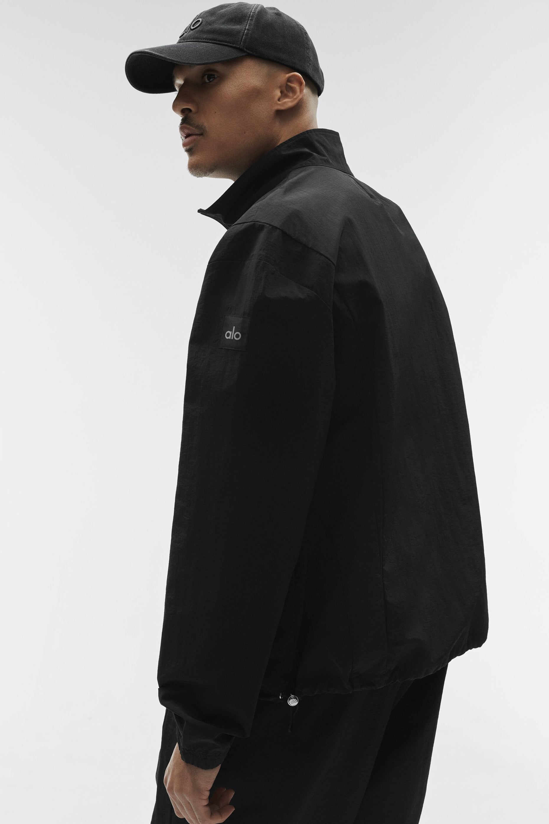 Alo Yoga Takeaway Track Full Zip Jacket - Black
