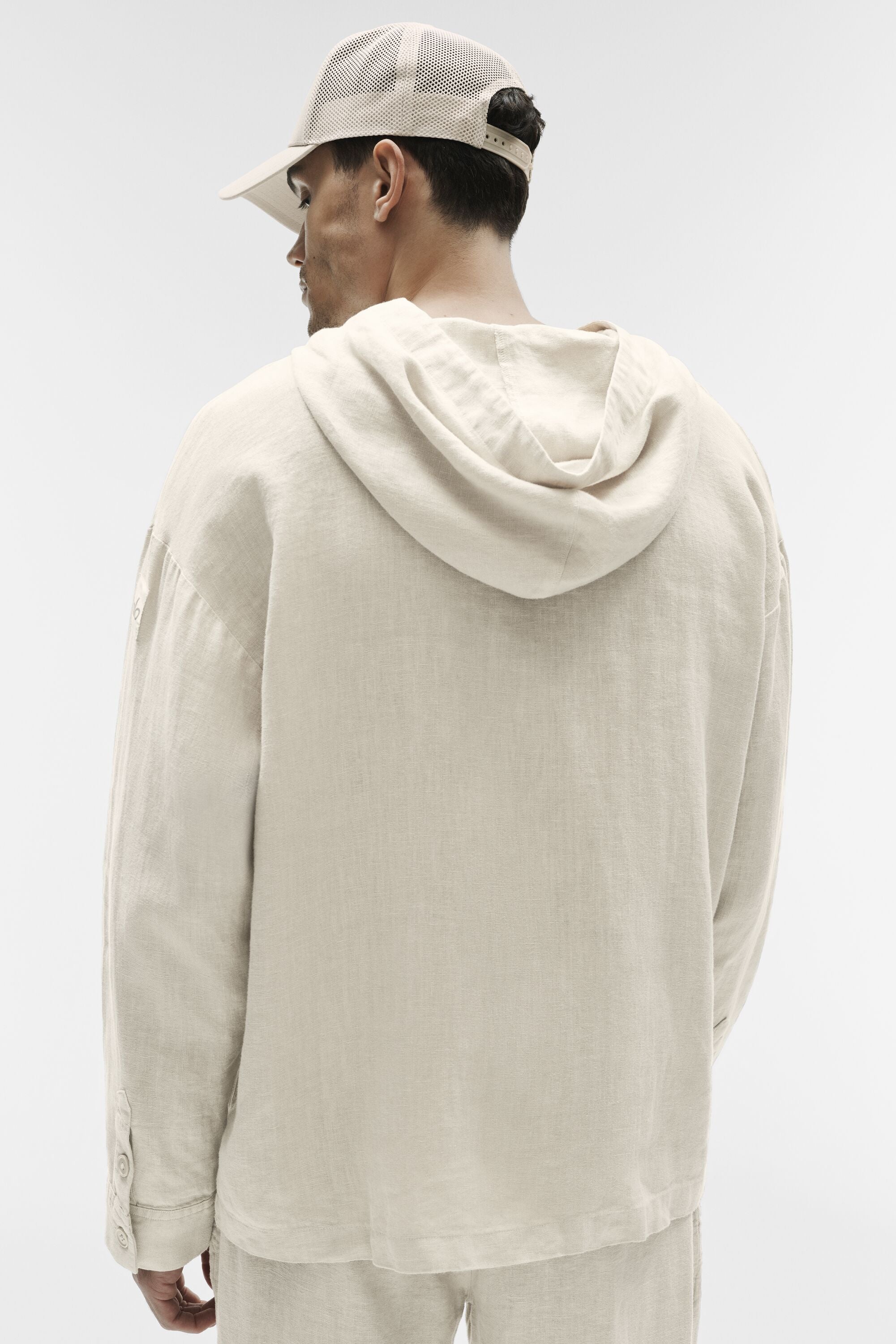 Alo Yoga Linen Days Button Up Hoodie - Bone
