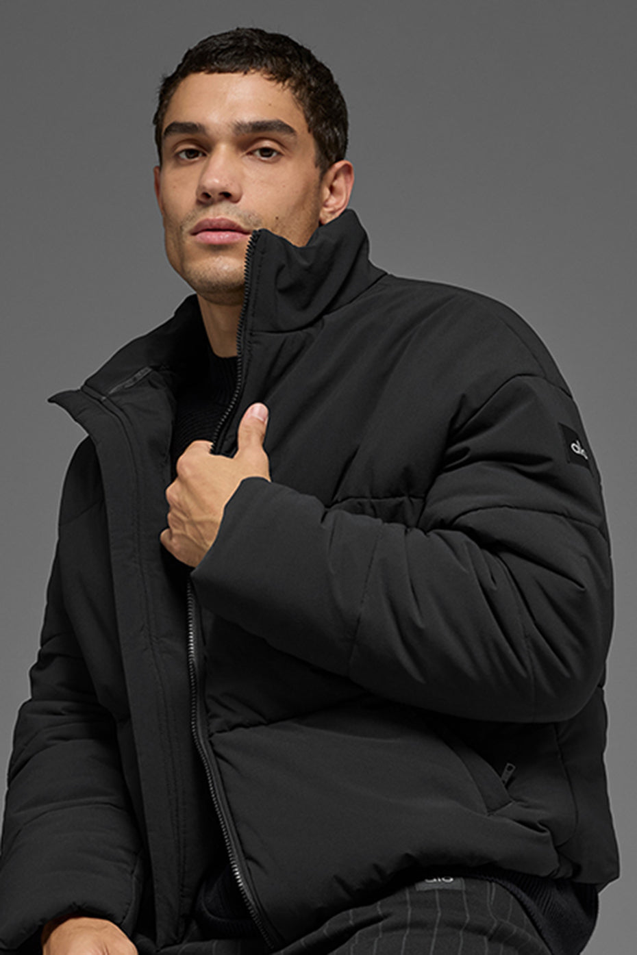 Alo Yoga Stretch Woven Street Puffer - Black