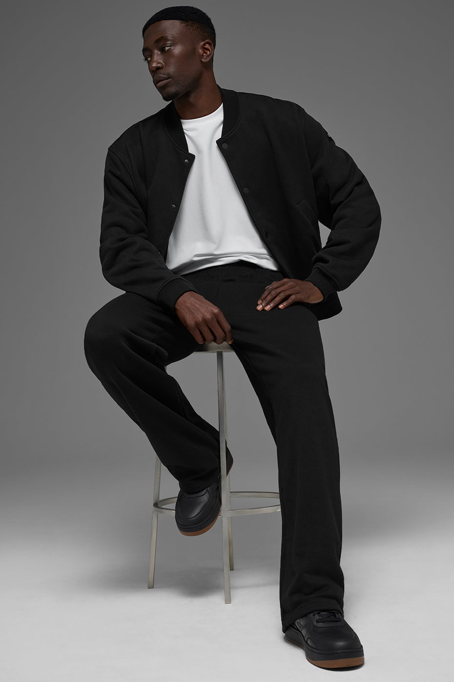 Alo Yoga Renown Varsity Jacket - Black