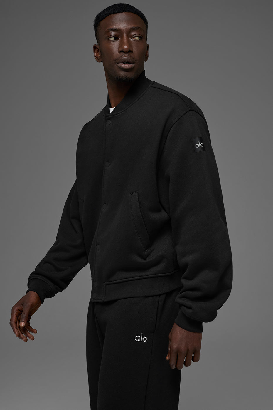 Alo Yoga Renown Varsity Jacket - Black