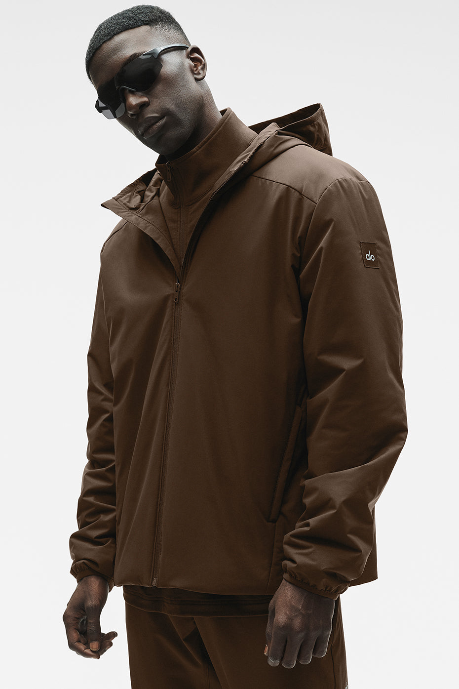 Alo Yoga Elemental Full-Zip Jacket - Espresso