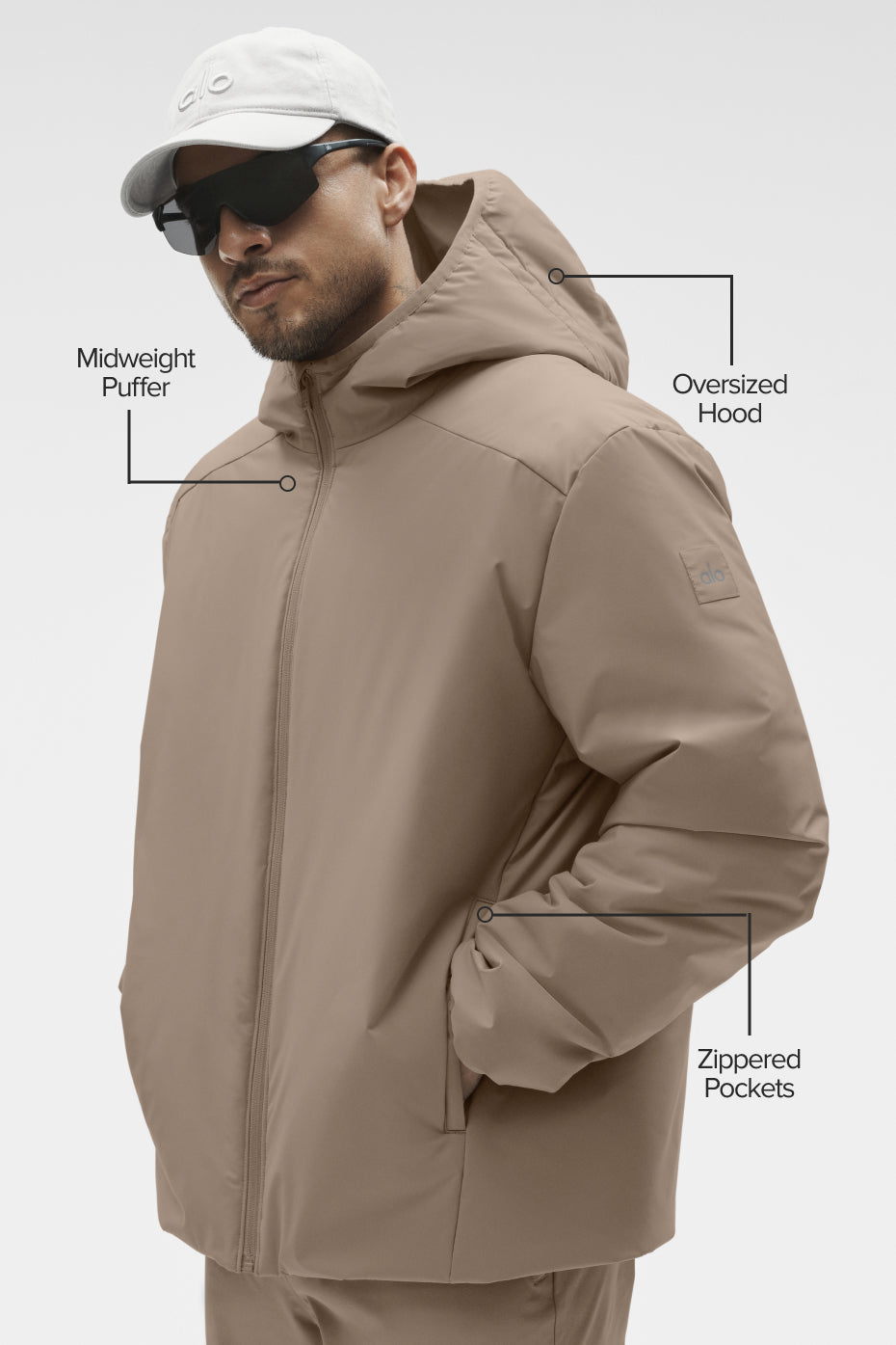 Alo Yoga Elemental Full-Zip Jacket - Gravel