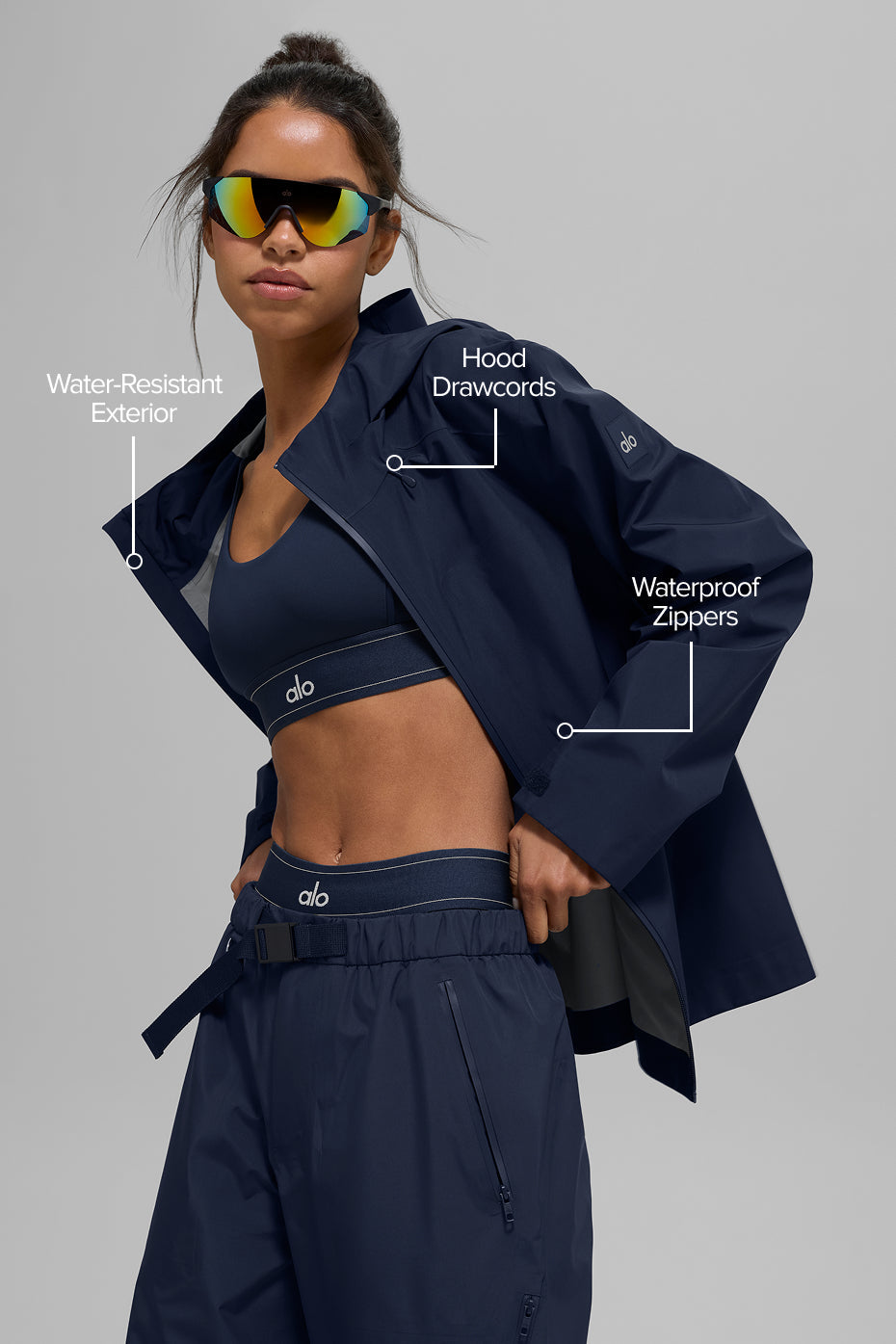 Alo Yoga Alpha Shell Jacket - Navy