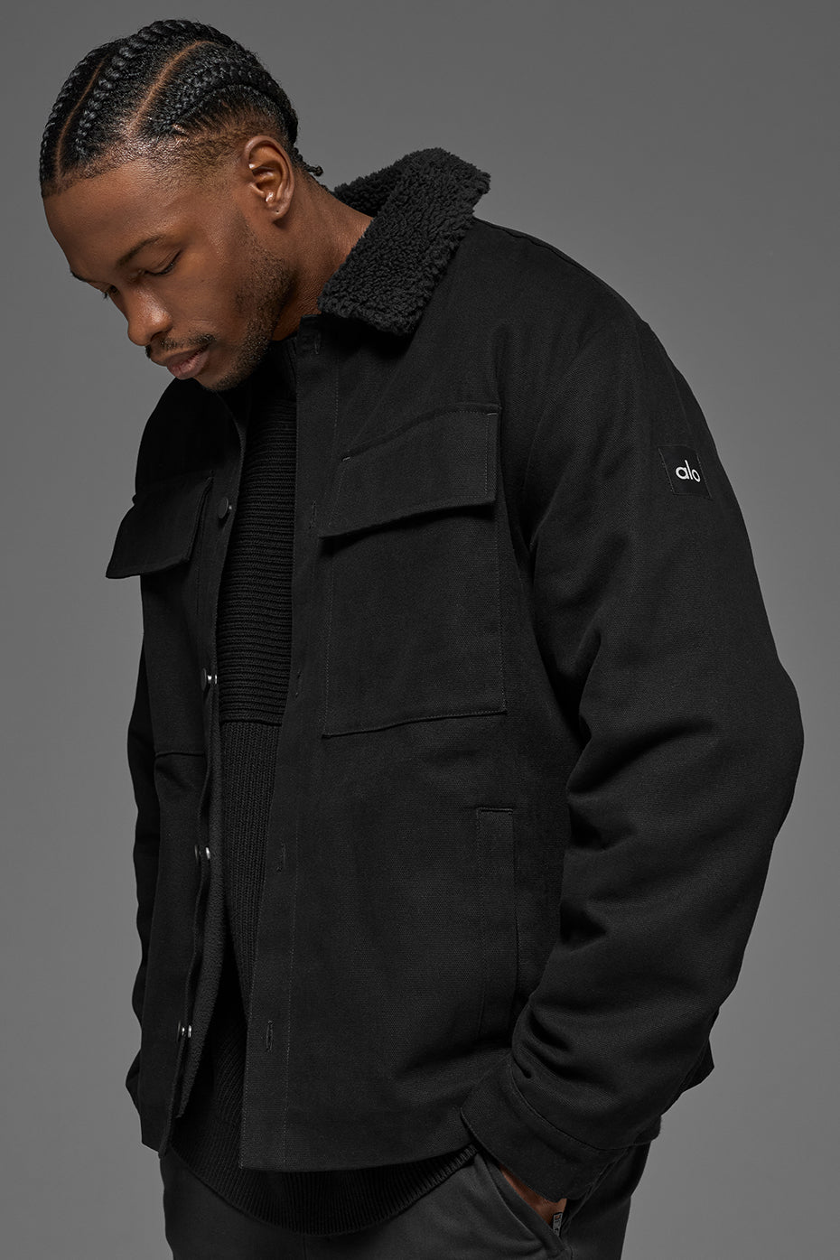 Alo Yoga Canvas Utility Shacket - Black