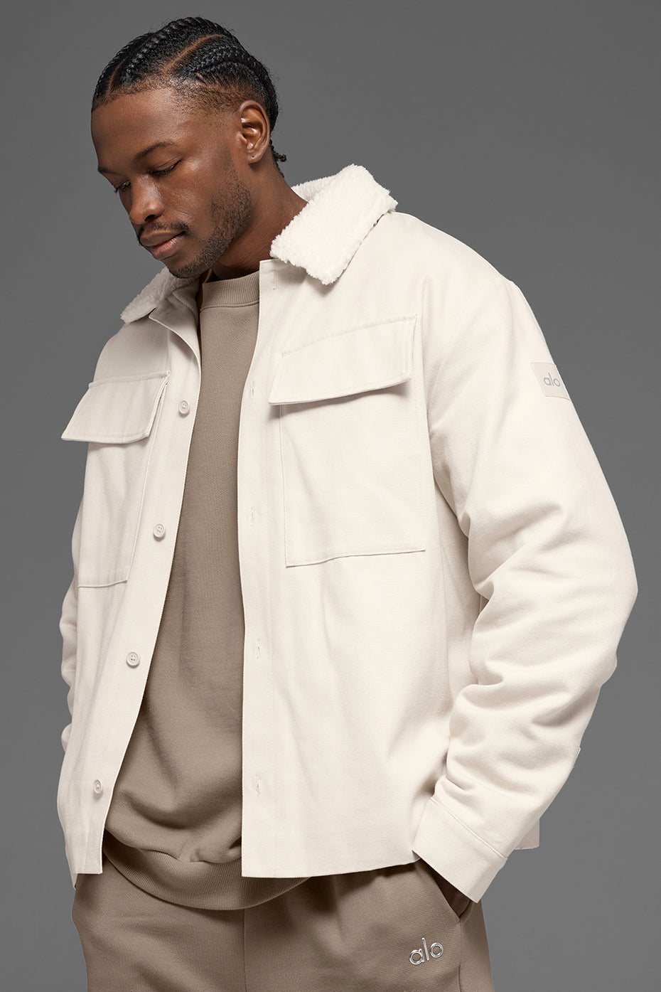 Alo Yoga Canvas Utility Shacket - Bone