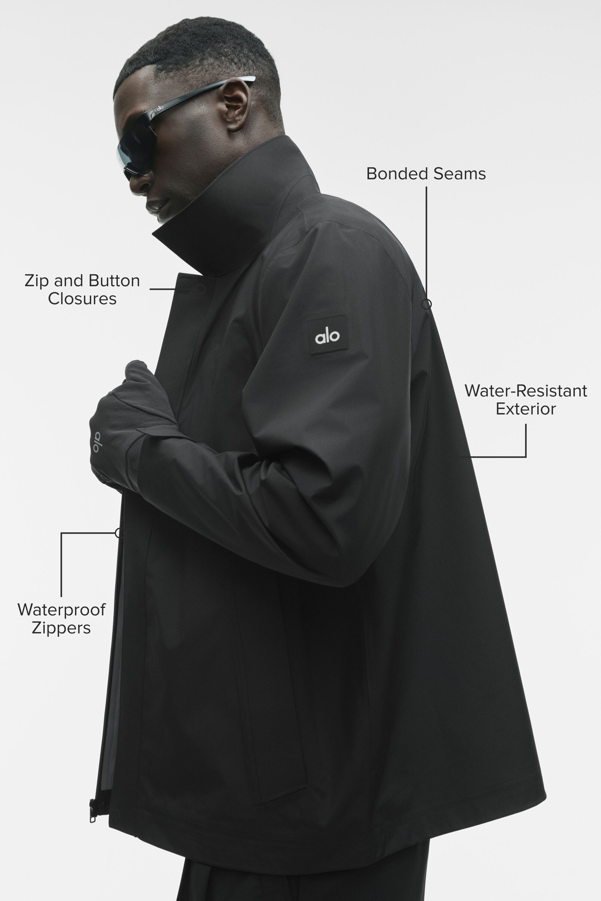 Alo Yoga Alpha Shell Overshirt - Black