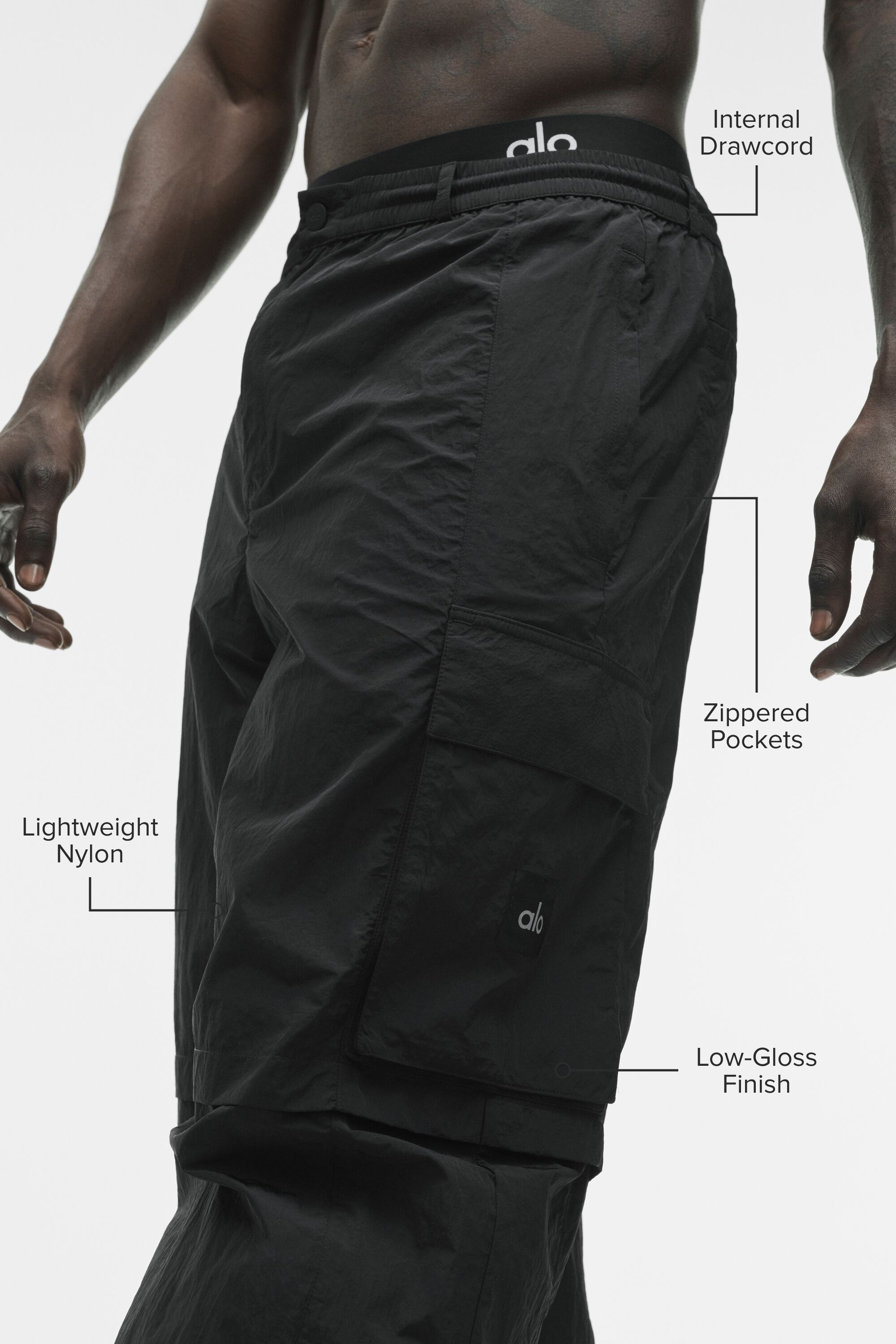 Alo Yoga Axis Cargo Trouser - Black