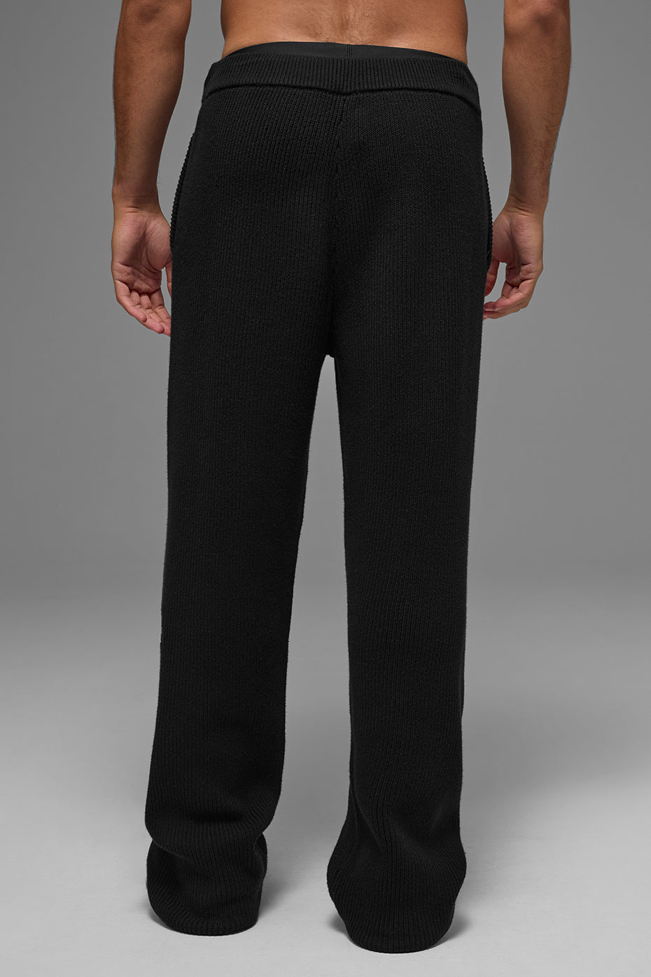 Alo Yoga Domain Rib Knit Sweatpant - Black
