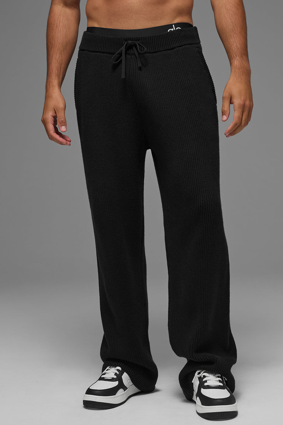 Alo Yoga Domain Rib Knit Sweatpant - Black