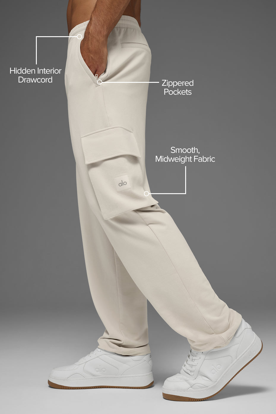 Alo Yoga Double Take Cargo Pant - Bone