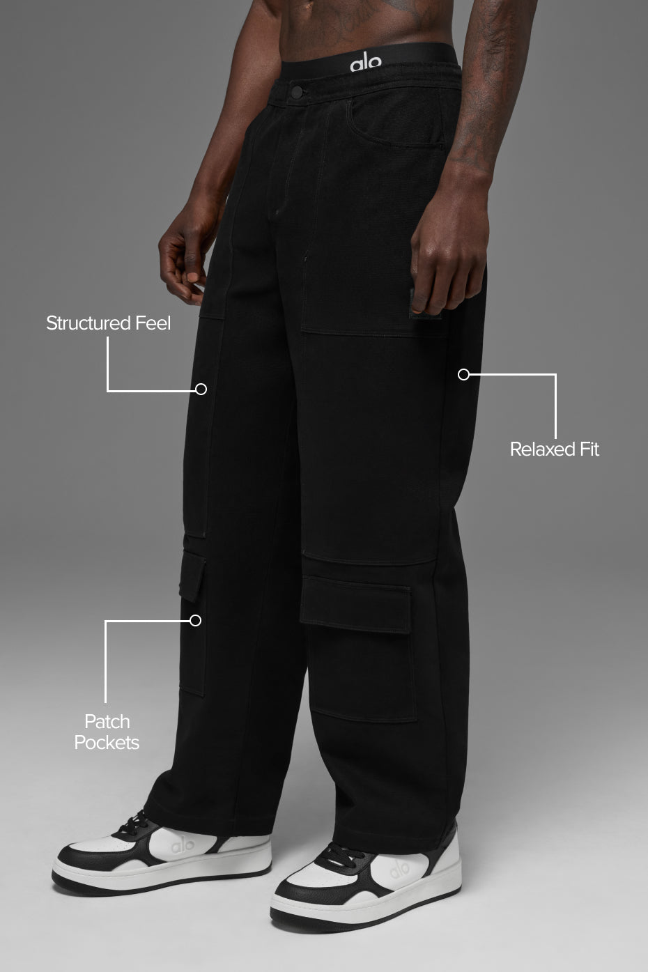 Alo Yoga Cotton Canvas Carpenter Pant - Black