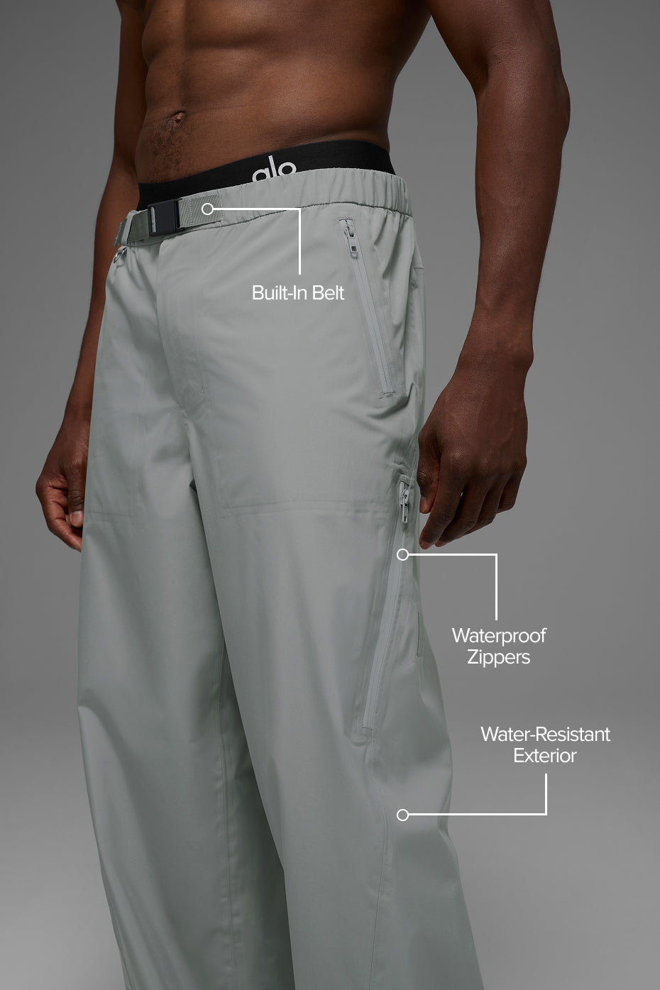 Alo Yoga Alpha Shell Pant - Lunar Grey