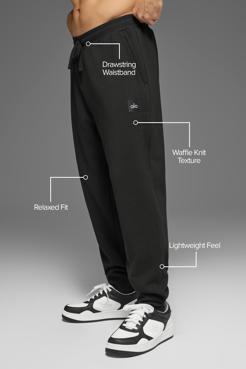 Alo Yoga Waffle Lounge Jogger - Black