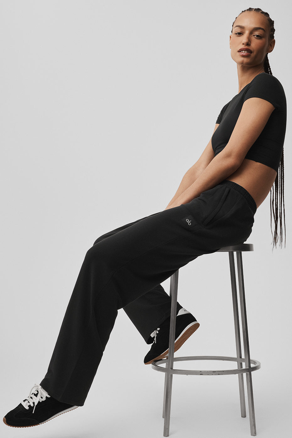 Alo Yoga Double Take Straight Leg Pant - Black