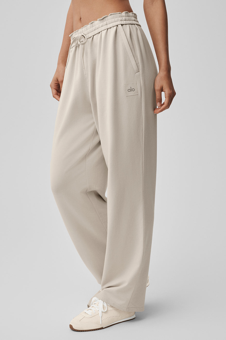 Alo Yoga Double Take Straight Leg Pant - Bone