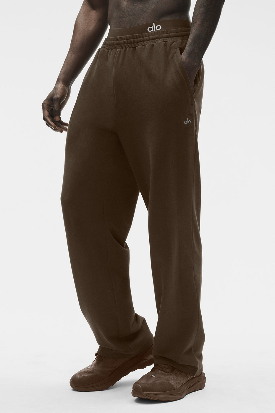 Alo Yoga Double Take Straight Leg Pant - Espresso