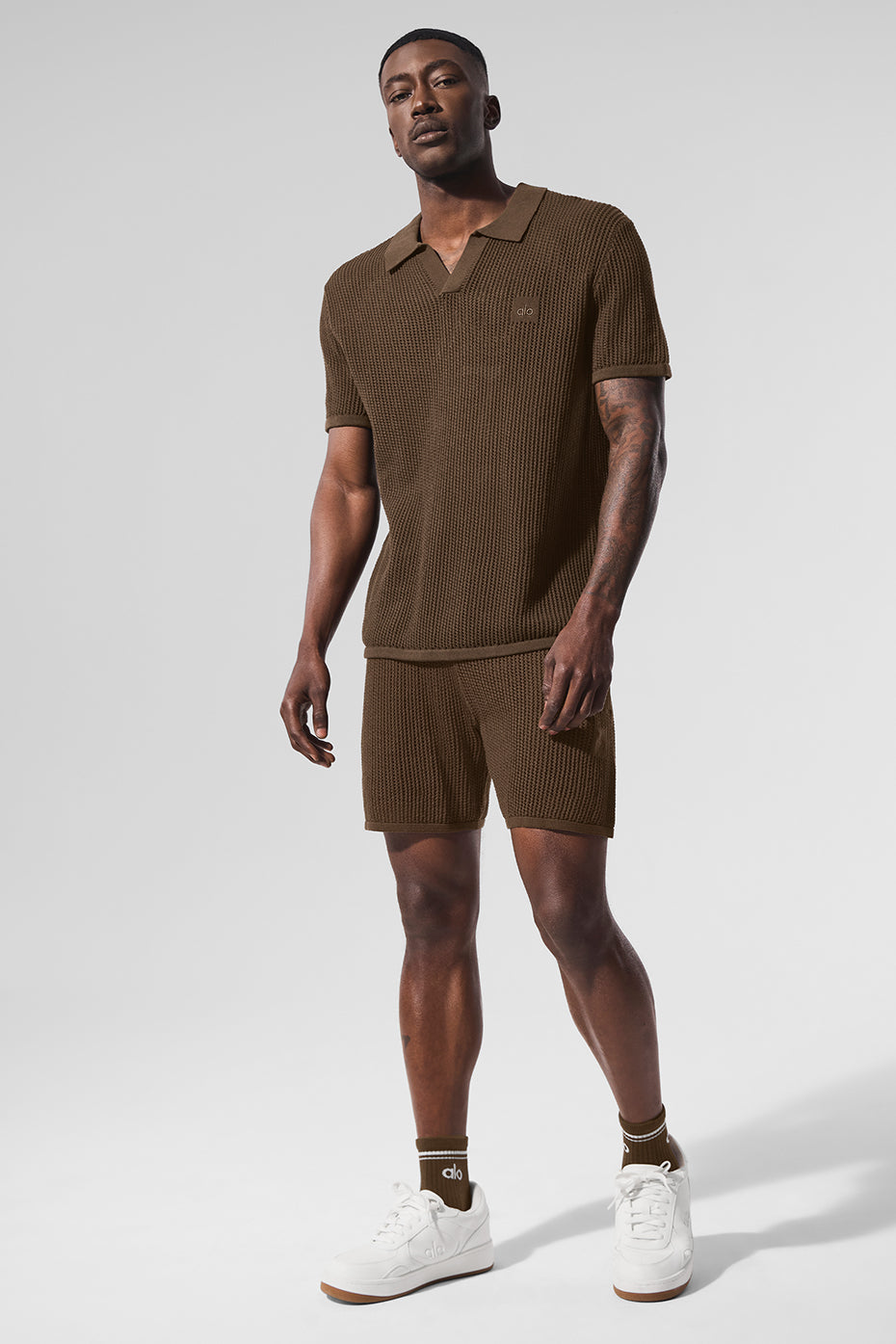 Alo Yoga Open-Knit Short - Espresso
