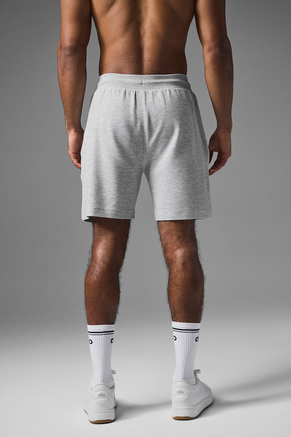 Alo Yoga 7" Micro Waffle Fast Break Short - Athletic Heather Grey