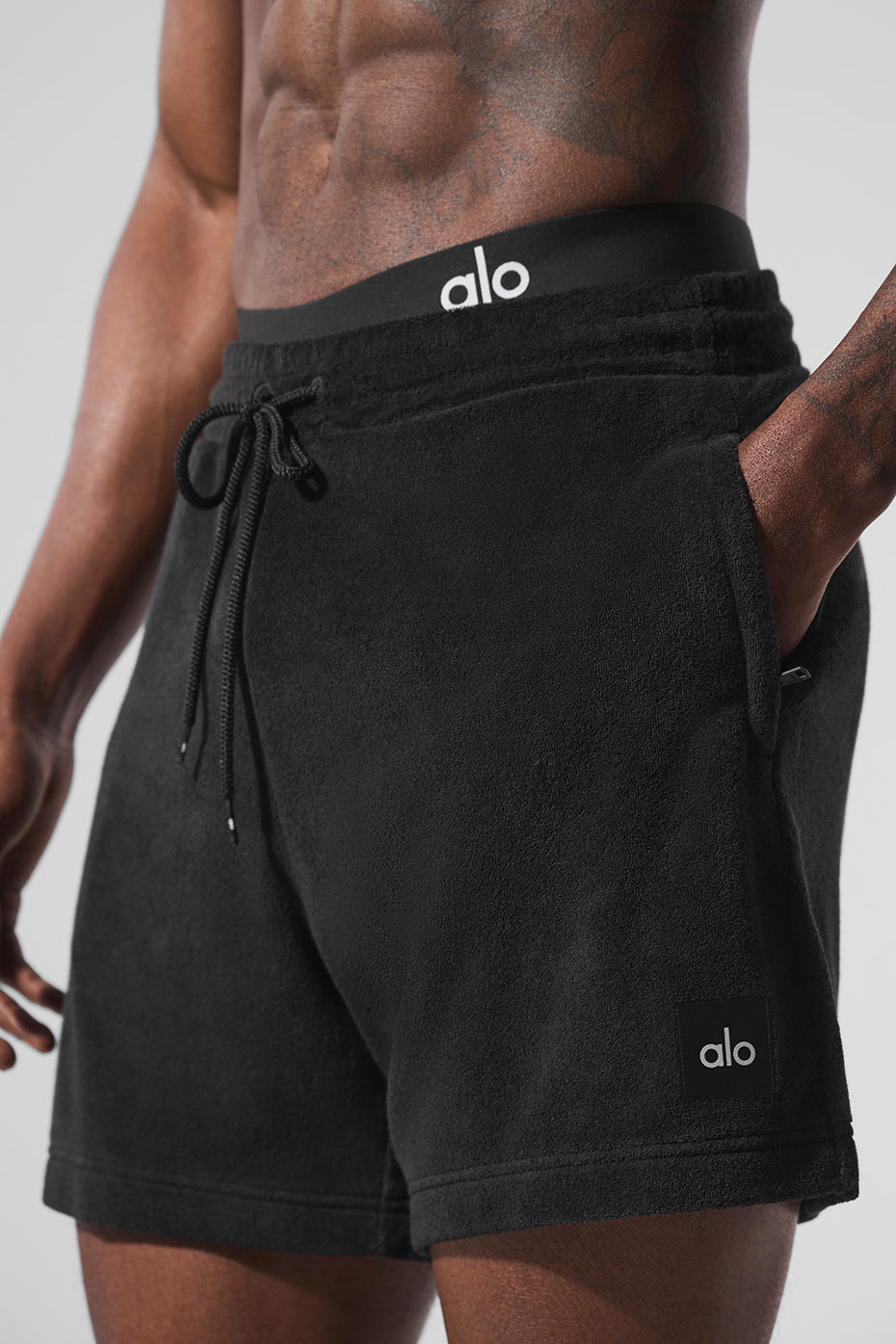 Alo Yoga 7" Coastal Terry Short - Black
