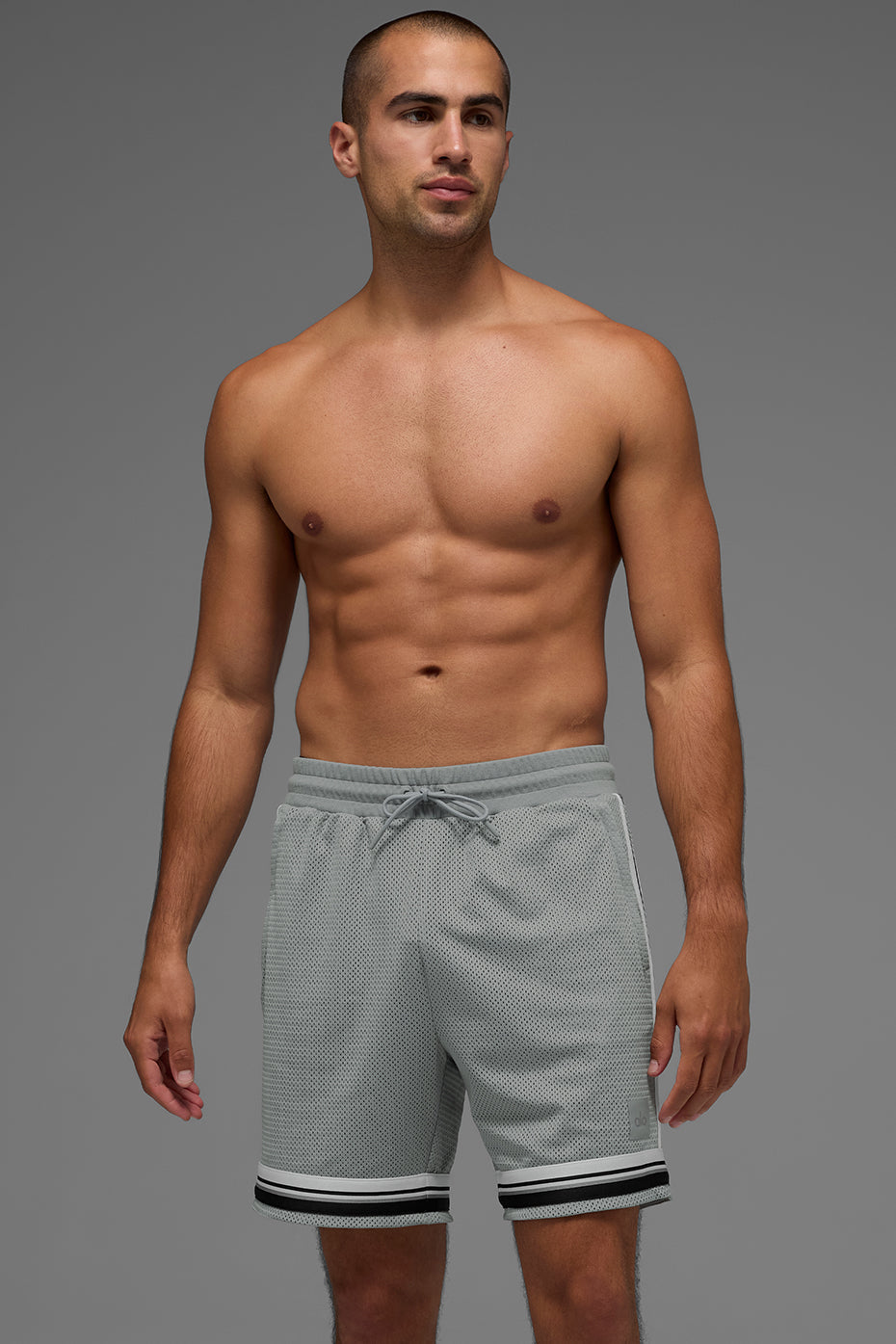 Alo Yoga 7" Key Mesh Basketball Short - Lunar Grey