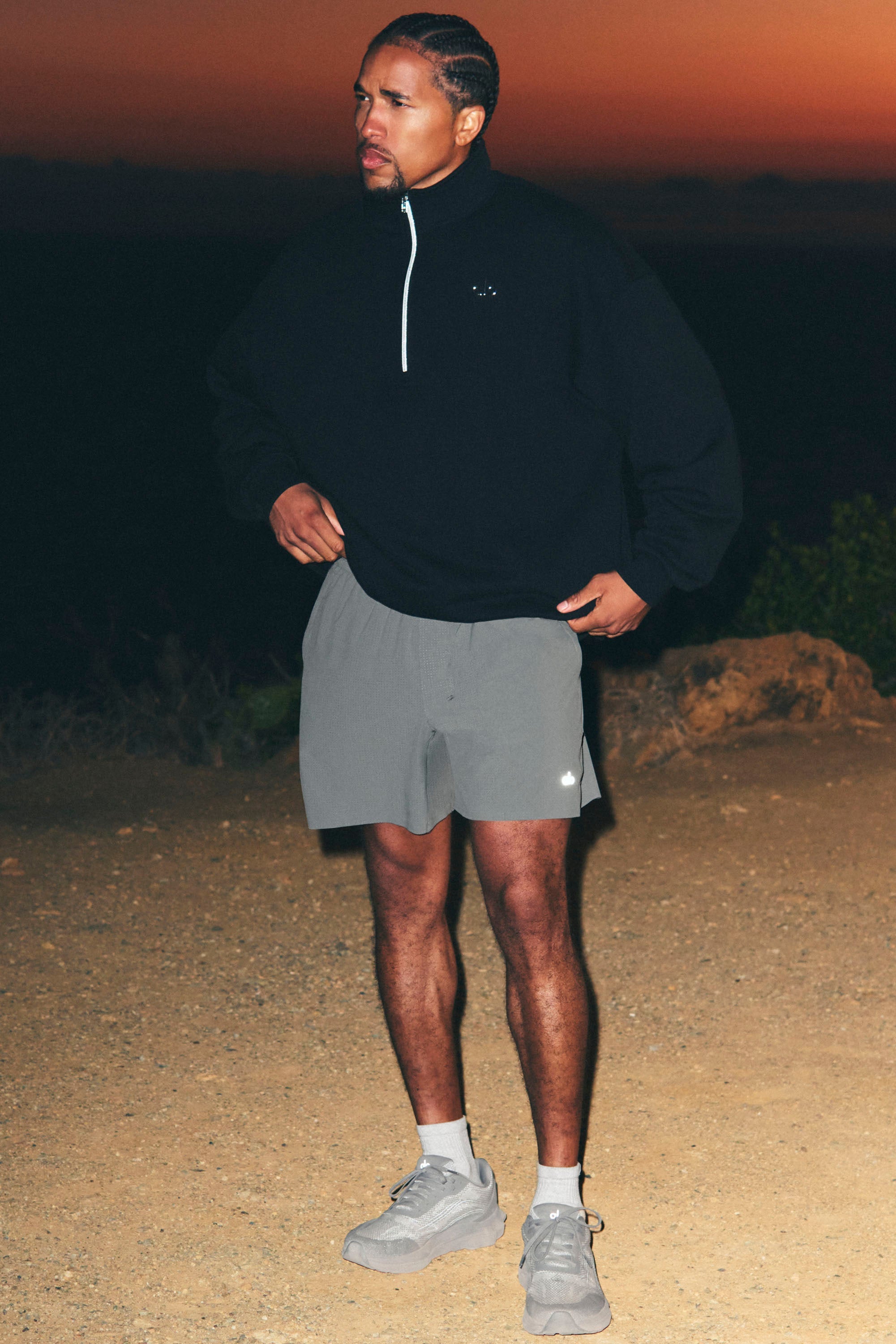 Alo Yoga 5" Traction Running Short - Monument