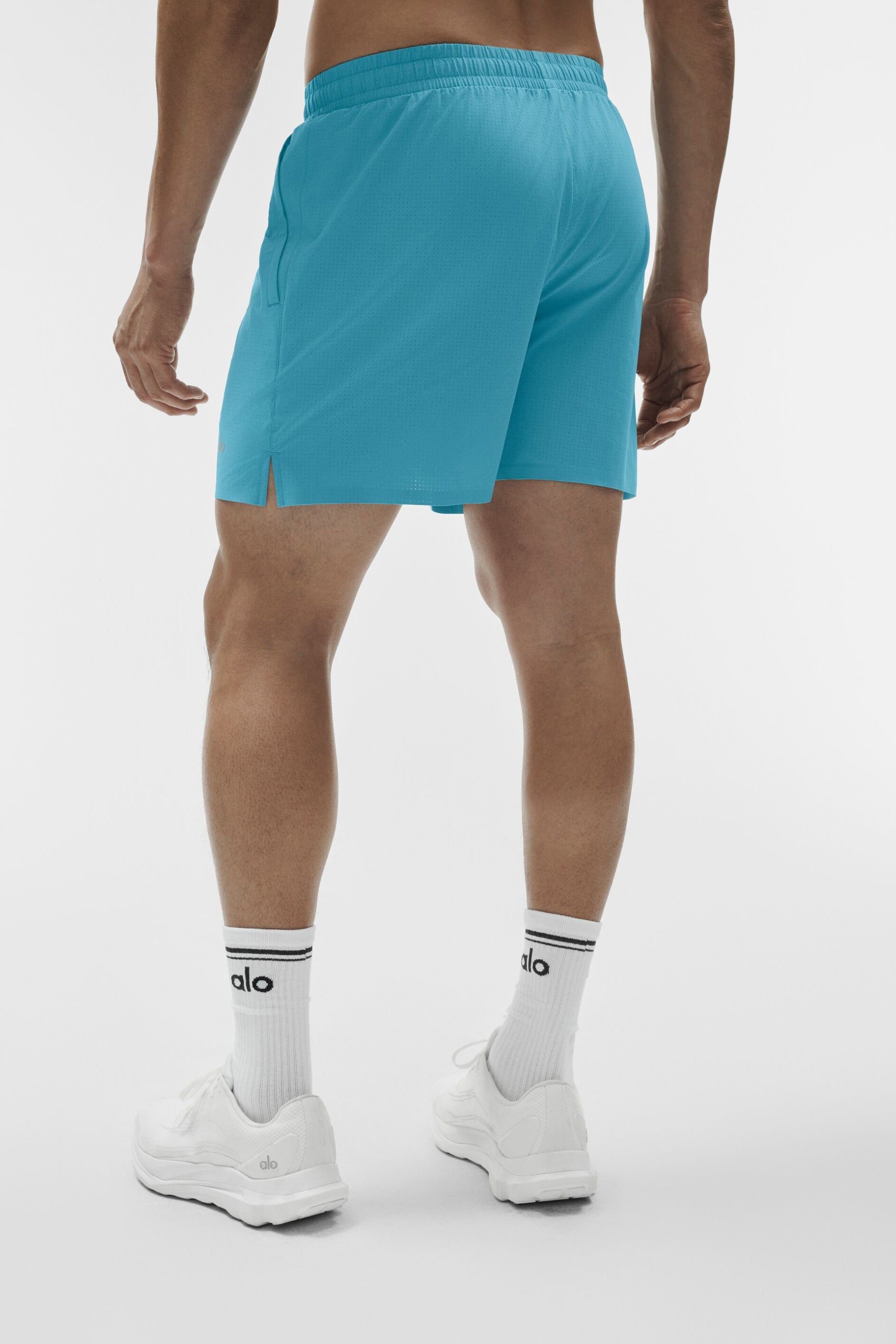 Alo Yoga 5" Traction Running Short - Blue Breeze