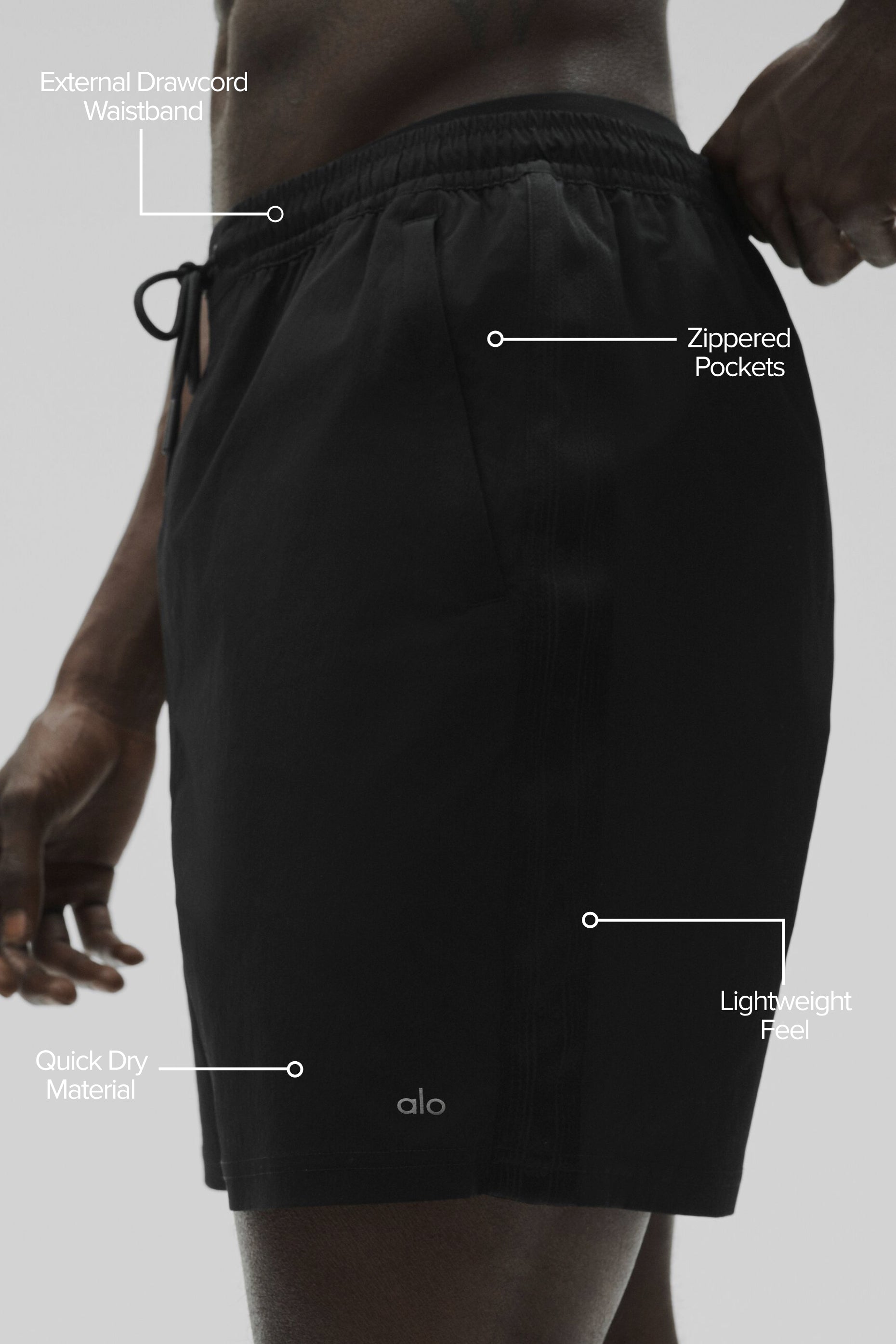 Alo Yoga 7" High Tide Board Short - Black