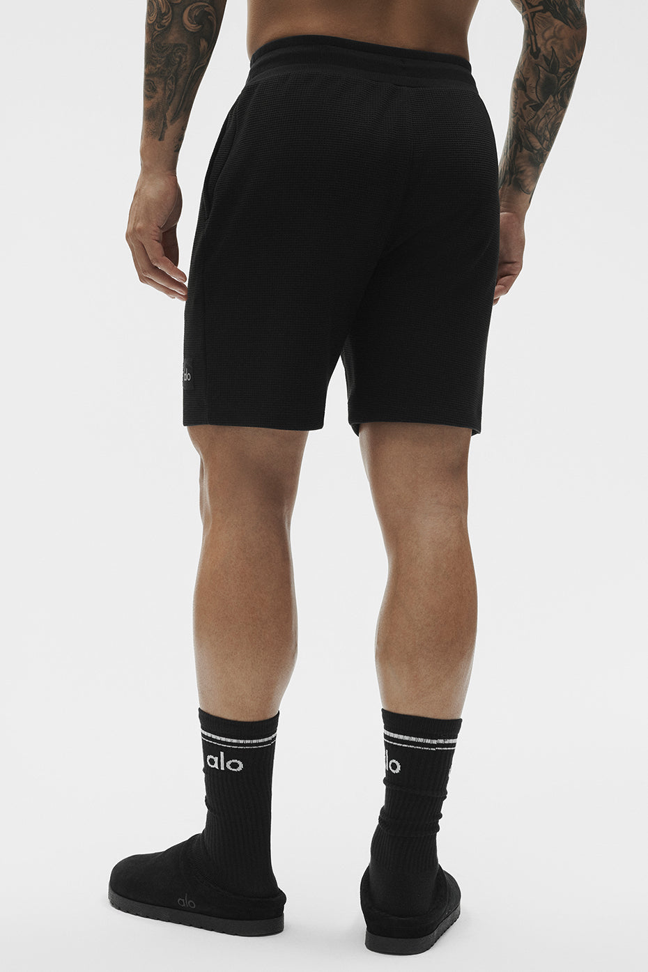 Alo Yoga 7" Waffle Lounge Short - Black