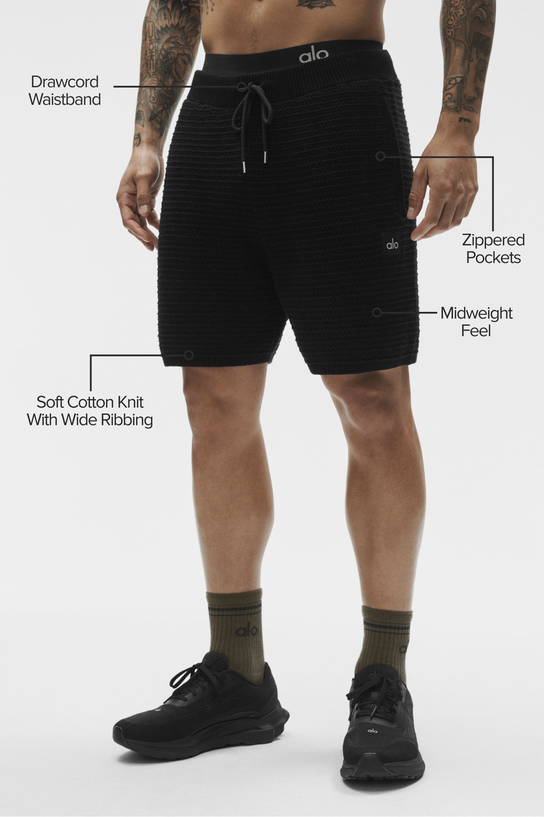 Alo Yoga 5" Shift Knit Short - Black