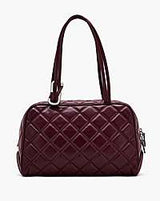 Marc Jacobs The Quilted Leather Dual Satchel Dark Plum