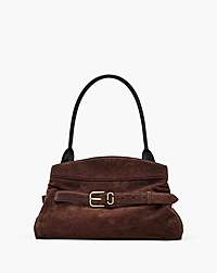 Marc Jacobs The Suede Dakota Satchel Dark Brown