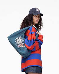 Marc Jacobs The A.p.c. X Marc Jacobs Denim Sack Bag Washed Indigo