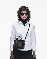 Marc Jacobs The Leather Crossbody Tote Bag Black