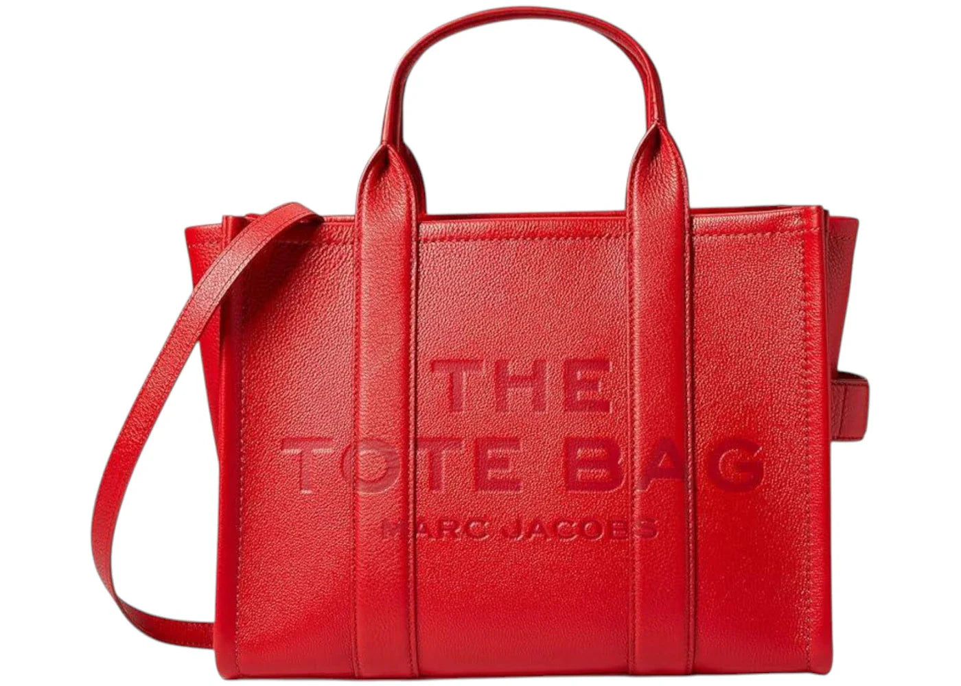 Marc Jacobs The Leather Medium Tote Bag True Red
