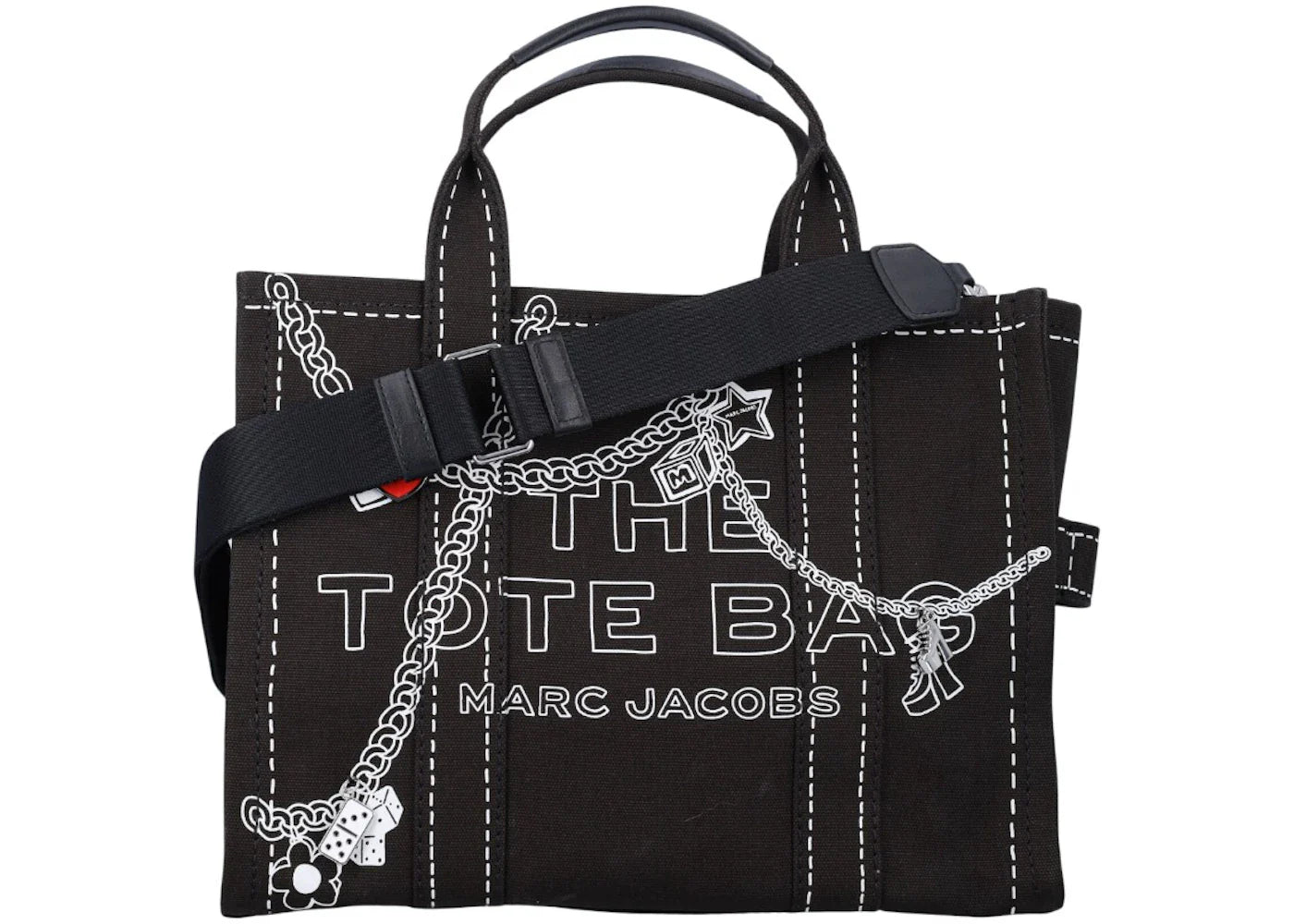 Marc Jacobs The Medium Tote Chain Print Black