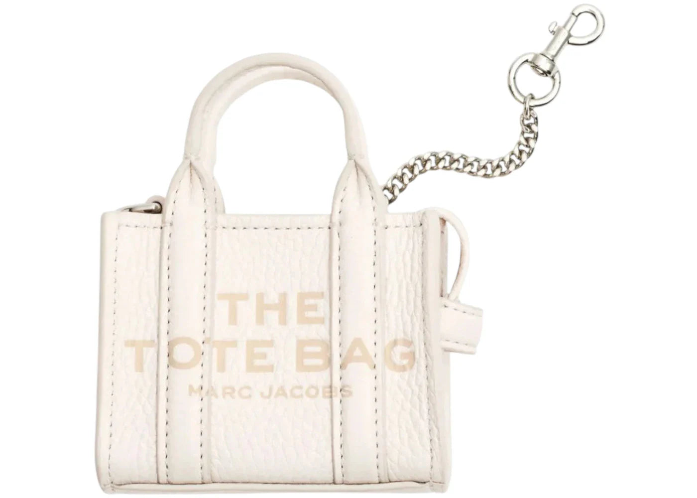 Marc Jacobs The Nano Tote Charm Bag Cotton/Sil